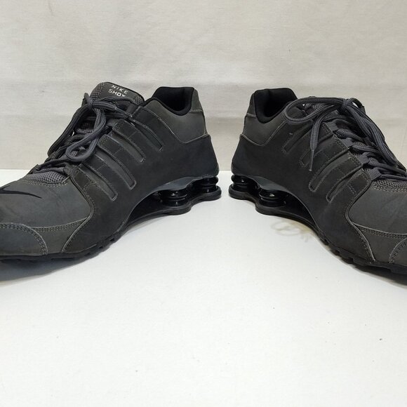 Nike Shox NZ Dark Gray 378341-059 NuBuck Upper Athletic Shoes Mens 12 Cushioned - Picture 4 of 9